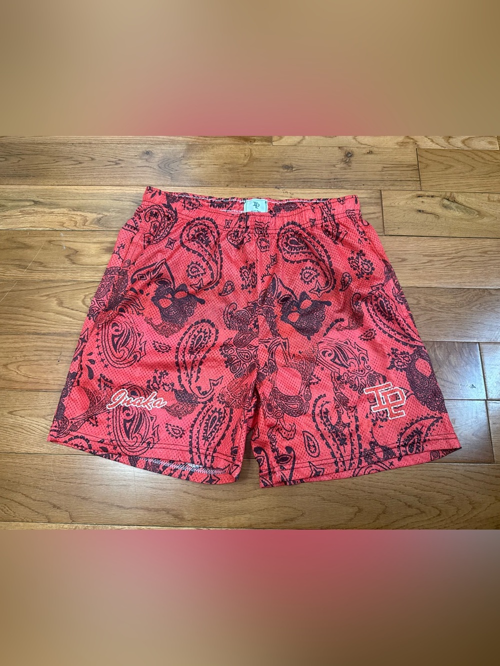 Inaka Power Men’s Paisley Bandana Print Mesh Shorts NWT